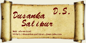 Dušanka Šalipur vizit kartica